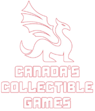 Canada's Collectible Games Logo, white text with a transparent background.