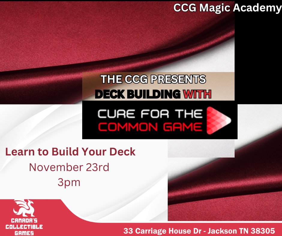 CCG Magic the Gathering Academy- Deck building